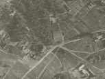 Ištrauka iš žvalgybinės 1944-07-09 aerofotografijos. LCVA skaitmenintų aerofotofgafijų  kolekcija iš JAV nacionalinio archyvo National Archives and Records Administration (NARA), GX 766 B SD